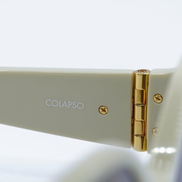 Jacquemus COLAPSO JAC/15 C3 Sunglasses Beige Geometric Frame, Brown Lenses - Picture 6 of 11